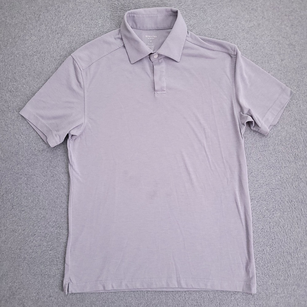 Ministry Of Supply Polo Shirt Mens S Performance Merino Wool Blend Gray Travel